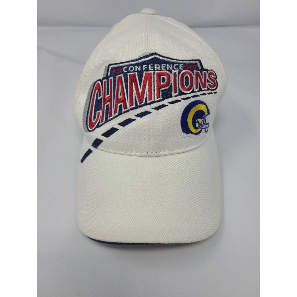 Rams 1999 Conference Champions White Locker Room Hat New